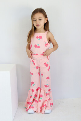 Wholesale Girls 2-Piece T-Shirt and Pants Set 2-5Y Tuffy 1099-9556-R Pink