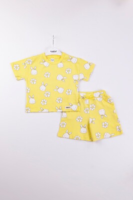 Wholesale Girls 2-Piece T-shirt and Shorts set 2-5Y Tuffy 1099-9552 - Tuffy