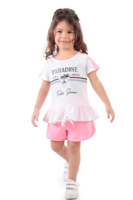 Wholesale Girls 2-Piece T-shirt and Shorts set 3-6Y Elnino 1025-22214 - 1