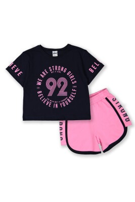 Wholesale Girls 2-Piece T-shirt and Shorts Set 8-14Y Elnino 1025-22251 - Elnino