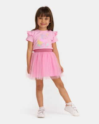 Wholesale Girls 2-Piece T-Shirt and Skirt Set 2-5Y Bupper Kids 1053-24712 - Bupper Kids (1)
