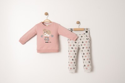 Wholesale Girls 2-Piece Tracksuit Set 1-4Y Sani 1068-20035 - Sani