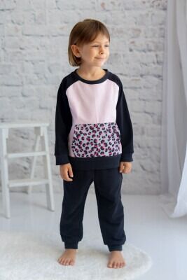 Wholesale Girls 2-Piece Tracksuit Set 3-14Y Zeyland 1070-242Z1ETA71_PEMBE - Zeyland