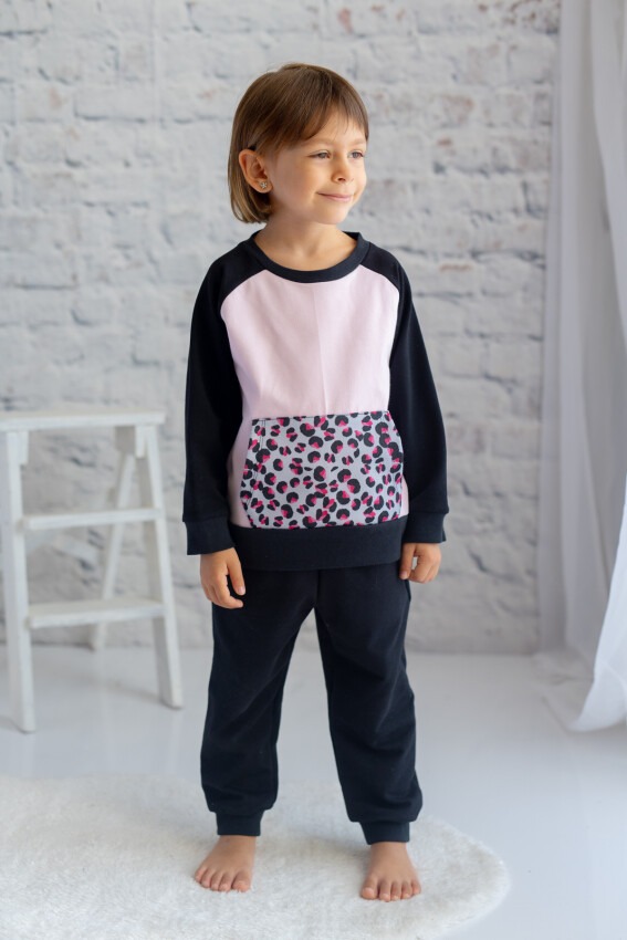 Wholesale Girls 2-Piece Tracksuit Set 3-14Y Zeyland 1070-242Z1ETA71_PEMBE - 1