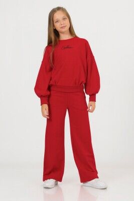 Wholesale Girls 2-Piece Tracksuit Set 9-14Y DMB Boys&Girls 1081-9701 Red