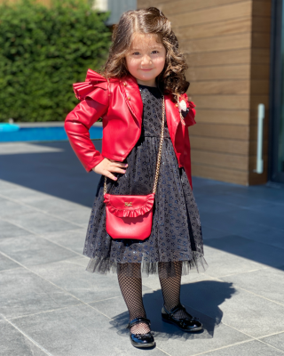 Wholesale Girls 2-Pieces Bag Jacket and Dress Set 2-6Y Miss Lore 1055-5203 - Miss Lore
