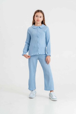 Wholesale Girls 2-Pieces Shirt and Pants Set 7-10Y Eray Kids 1044-13347 Blue