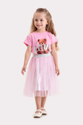 Wholesale Girls 2-Pieces T-shirt and Skirt Set 2-5Y Tuffy 1099-1026 - Tuffy