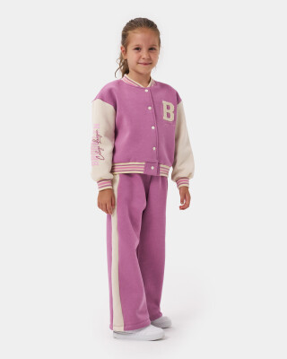 Wholesale Girl's 2pcs Jacket and Trousers Set 5-8Y Miniloox 1054-24428 - Miniloox