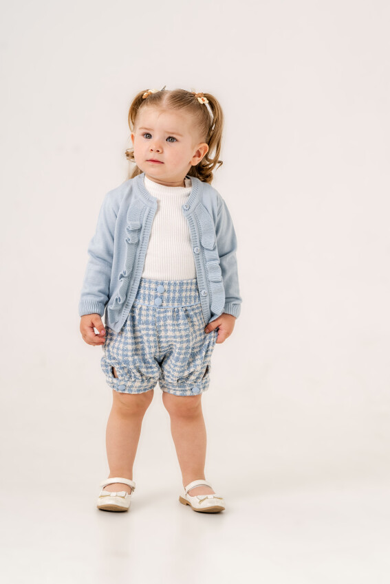 Wholesale Girl's 3-Piece Cardigan Shorts and Bodysuit 6-18 M Gocoland 2008-5714 - 1