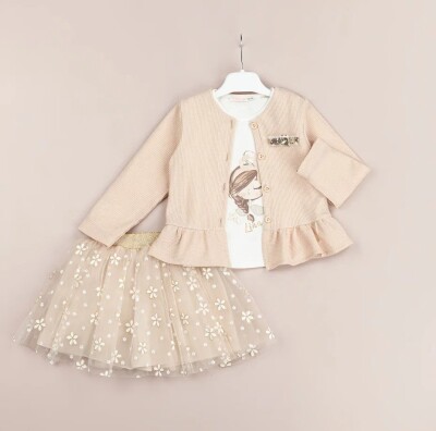 Wholesale Girls 3-Piece Jacket, Badi and Skirt Set 1-4Y BabyRose 1002-4478 - BabyRose (1)