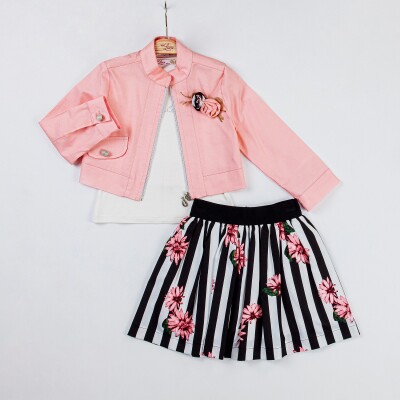 Wholesale Girls 3-Piece Jacket, Badi and Skirt Set 2-6Y Miss Lore 1055-5306 - Miss Lore (1)