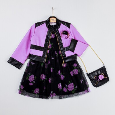 Wholesale Girls 3-Piece Jacket, Dress and Bag Set 2-6Y Miss Lore 5317 Miss Lore 1055-5317 - Miss Lore (1)