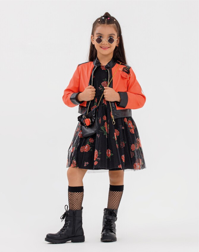 Wholesale Girls 3-Piece Jacket, Dress and Bag Set 2-6Y Miss Lore 5317 Miss Lore 1055-5317 - 4