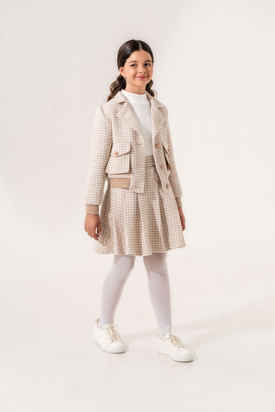 Wholesale Girl's 3-Piece Jacket, Skirt and Body Suit 10-13Y Gocoland 2008-5706 - 2