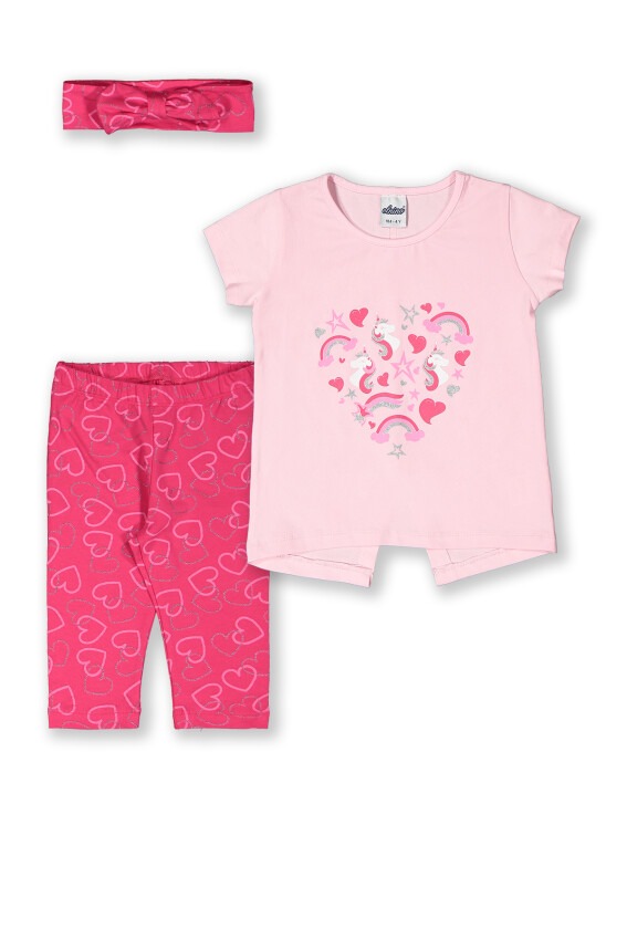 Wholesale Girls 3-Piece T-shirt Headband and Leggings Set 3-6Y Elnino 1025-22205 - 1