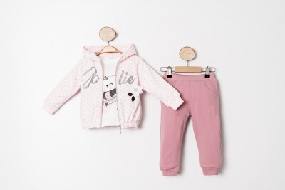 Wholesale Girls 3-Piece Tracksuit Set 1-4Y Sani 1068-20047 - Sani (1)