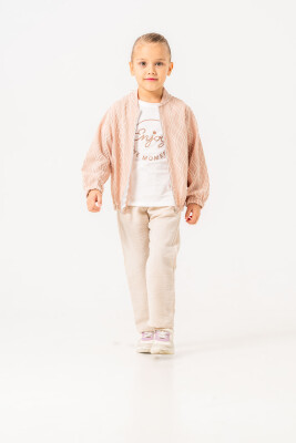 Wholesale Girl's 3-piece Trousers Cardigan and T-shirt Set 2-5Y Sani 1068-30035 - Sani (1)