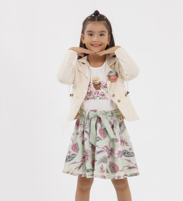 Wholesale Girls 3-Pieces 3-Pieces Jacket, Body and Skirt Set 2-6Y Miss Lore 1055-5520 - Miss Lore (1)
