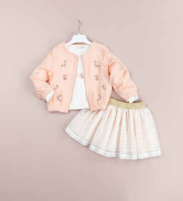 Wholesale Girls 3-Pieces Jacket, Blouse and Skirt Set 1-4Y BabyRose 1002-4538 - 2