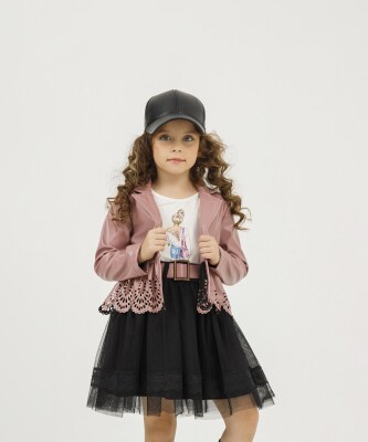 Wholesale Girls 3-Pieces Jacket, Body and Skirt Set 2-6Y Miss Lore 1055-5522 - Miss Lore (1)