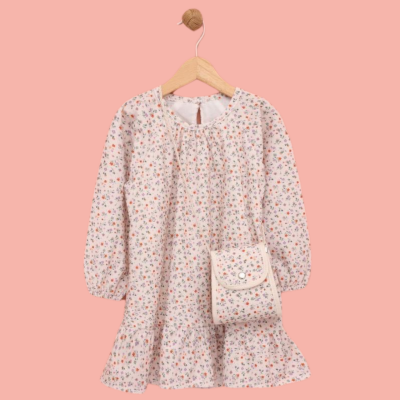 Wholesale Girl's Bag Dress 2-5Y Lilax 1049-6553 - Lilax