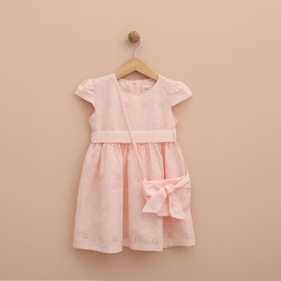 Wholesale Girls Bags Dress 2-5Y Lilax 1049-6375 Salmon Color 