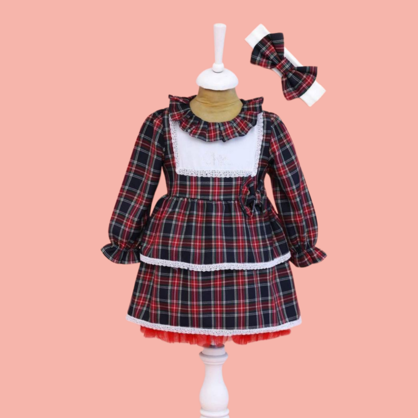 Wholesale Girl's Bandana Dress 9-24M Lilax 1049-6519 - 2