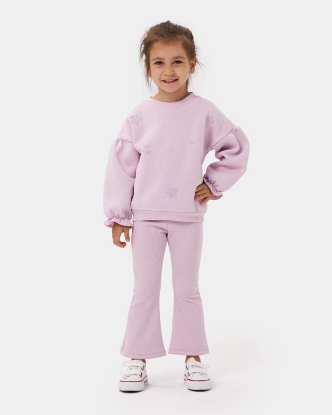 Wholesale Girls Basic Tracksuit Set 4-7Y Bupper Kids 1053-24314 - 4