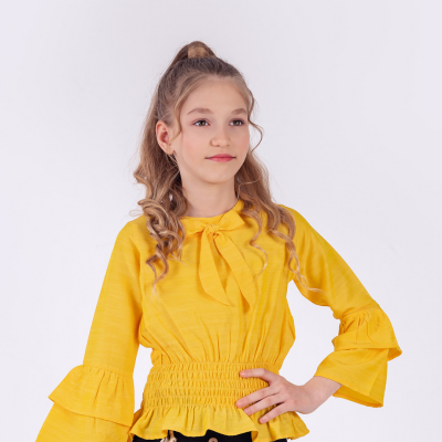 Wholesale Girls Blouse 12-15Y Pafim 2041-Y23-3340 Yellow
