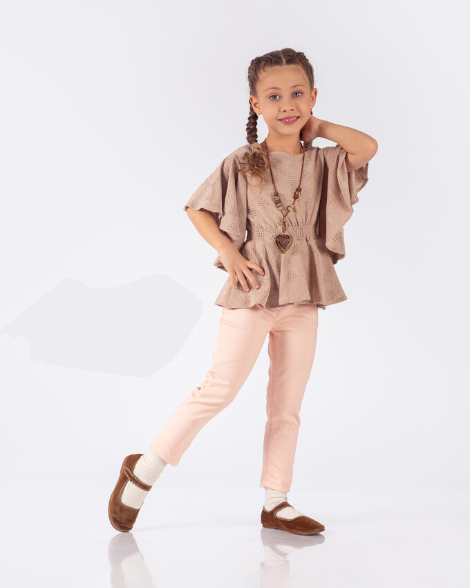 Wholesale Girls Blouse and Trouser Set 5-8Y Elayza 2023-2262 - 1