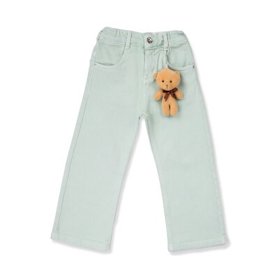 Wholesale Girls Boyfriend Jeans 2-6Y Tilly 1009-2218 Мятно-зеленый
