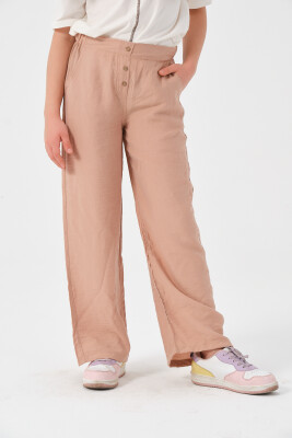Wholesale Girls Button Detailed Wide Leg Pants 8-15Y Jazziee 2051-241Z4ALE01 - 4