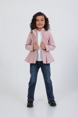 Wholesale Girl's Cashmere Jacket Jeans Pants and Shirt Set 2-6Y Miss Lore 1055-5715 - 3