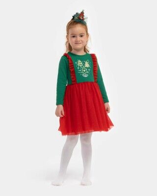 Wholesale Girls Christmas Dress 2-5Y Bupper Kids 1053-23794 - 1