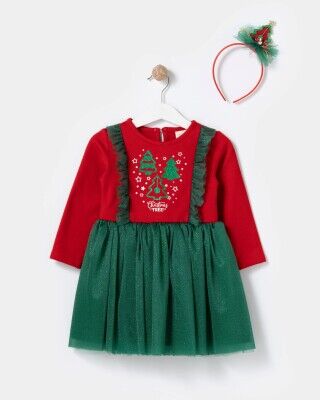 Wholesale Girls Christmas Dress 2-5Y Bupper Kids 1053-23794 - 2