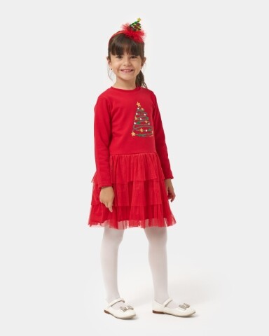 Wholesale Girls Christmas Dress 4-7Y Bupper Kids 1053-24902 - 5