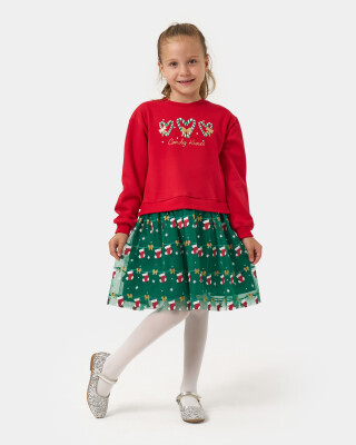 Wholesale Girl's Christmas Dress 4-7Y Bupper Kids 1053-24931 - Bupper Kids