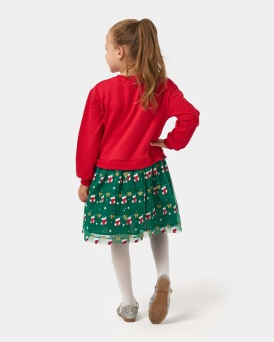 Wholesale Girl's Christmas Dress 4-7Y Bupper Kids 1053-24931 - 13