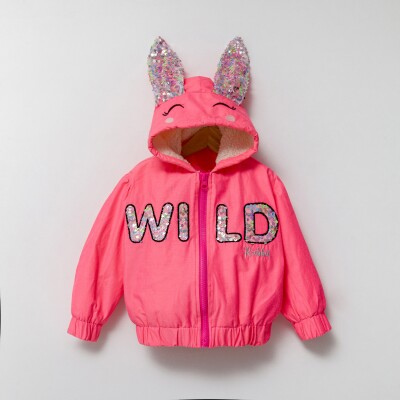 Wholesale Girls Coat 2-5Y Cumino 1014-CMN3134 Neon Pink