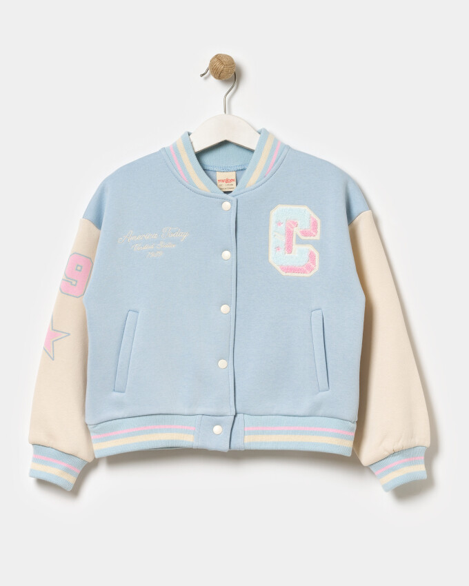 Wholesale Girls' College Jacket 5-8Y Miniloox 1054-24415 - 1