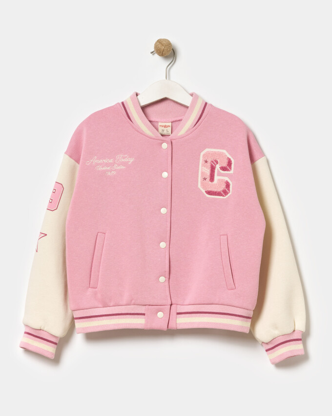 Wholesale Girls' College Jacket 9-12Y Miniloox 1054-24416 - 3