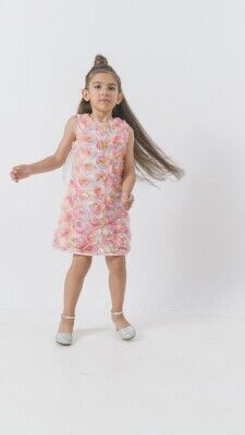 Wholesale Girls Colorful Dress 2-5Y Wecan 1022-24323 - 1