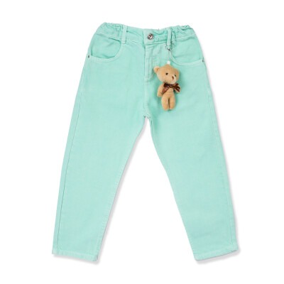 Wholesale Girls Colorful Mom Jean Pants with Teddy Bear 2-6Y Tilly 1009-2217 - Tilly