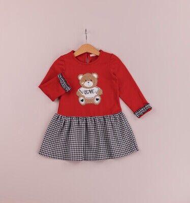 Wholesale Girls Dress 1-4Y BabyRose 1002-4257 Red