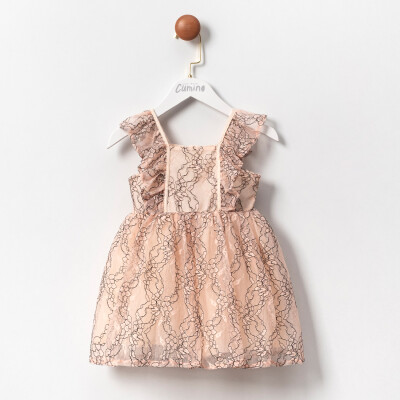 Wholesale Girls Dress 2-5Y Cumino 1014-CMN3456 Blanced Almond