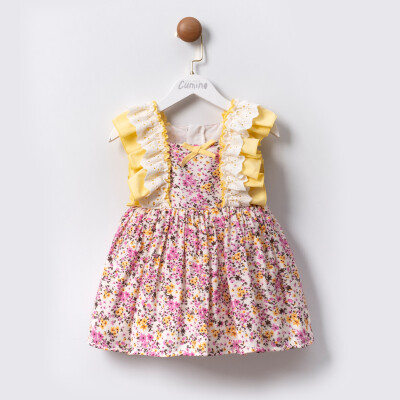 Wholesale Girls Dress 2-5Y Cumino 1014-CMN3485 Yellow