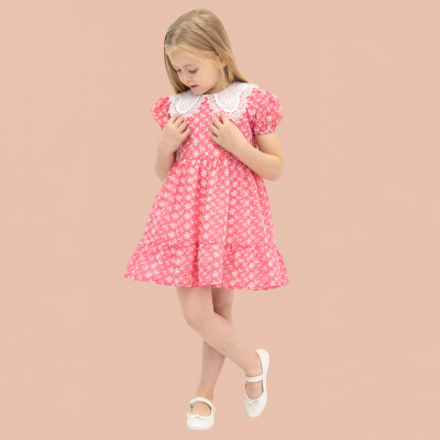 Wholesale Girls Dress 2-5Y Lilax 1049-6354 Fuschia