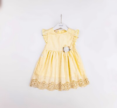 Wholesale Girls Dress 2-5Y Sani 1068-2372 Yellow