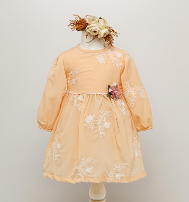 Wholesale Girls Dress 2-5Y Sani 1068-9785 Лососевый цвет